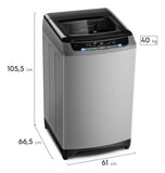 Lavadora Electrolux carga superior 18Kg essential care gris EWIX18F3CSG