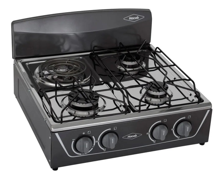 Estufa De Mesa Avellana Torre Mixta 3x1 Gp Plata Haceb Plateado