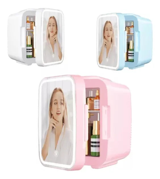 Nevera Para El Cuidado De La Piel Con Espejo Led Nv-4l Aleatorio