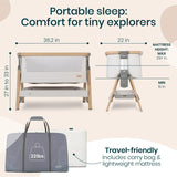 Moisés 2 En 1 Para Bebé Y Mesita De Noche Con Colchón