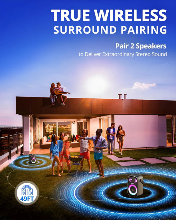 Tronsmart Altavoz Bluetooth Portátil Halo 100 Para Fiestas Color Negro