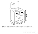 Estufa Orégano Haceb 60 Cms Negra-inox Gas Natural Color Negro/Inox