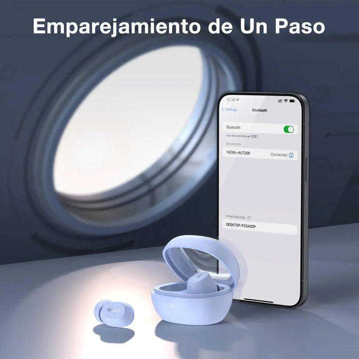 Audifonos Inalambricos 1hora In-ear Audicularer Bluetooth5.3 Color Azul claro