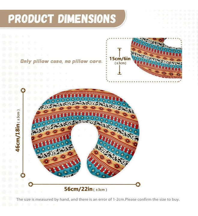 Funda De Almohada De Lactancia Azteca A Rayas