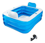 Banera Inflable Doble Para 2 Personas, Aire Electrica Y Repo