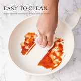 Sartén De Cerámica Antiadherente Blanca 20 Cm Para Inducción