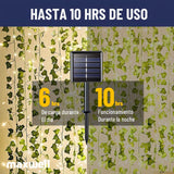 Guirnalda Luces Led Solar Cortina Hojas Enredadera Set 2 X7m