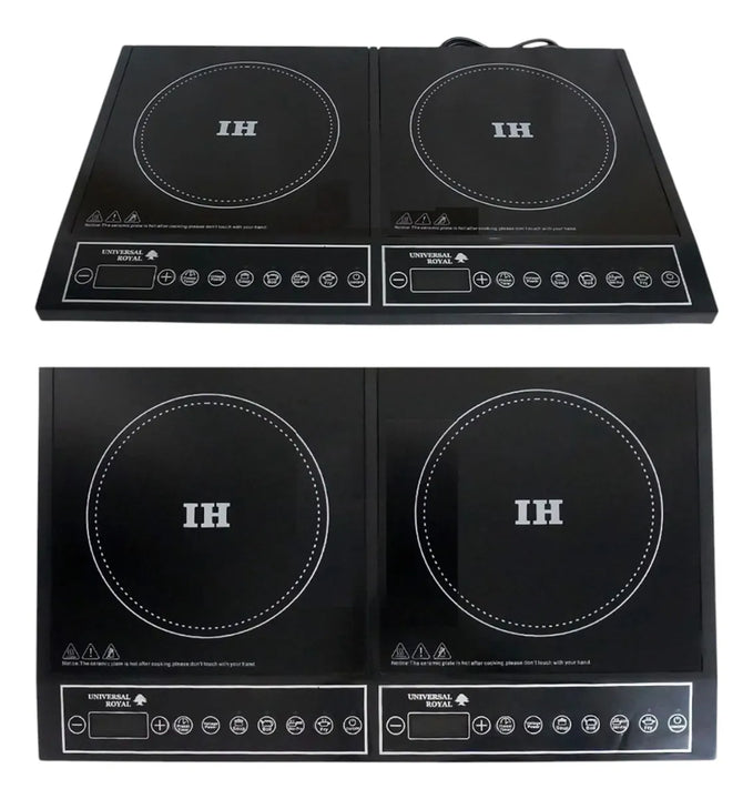 Estufa De Inducción 2 Puestos Digital Universal Royal Ei03-2 Negro