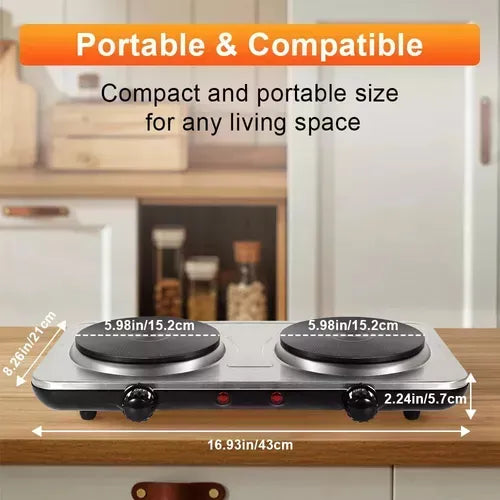 Estufa Eléctrica Genérica Doble 2000w 2 Quemadores Segun Disponibilidad.