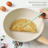 Juego De Ollas Y Sartenes Antiadherentes 16 Piezas Blancas