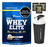 Proteina Whey Elite 100% - 2lbs + Termo + 3 Energizantes Sabor Vainilla + Termo Nutriciononline