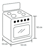 Estufa De Piso Romero Cristal Haceb 50 Cms Gas Natural Negra Color Negro