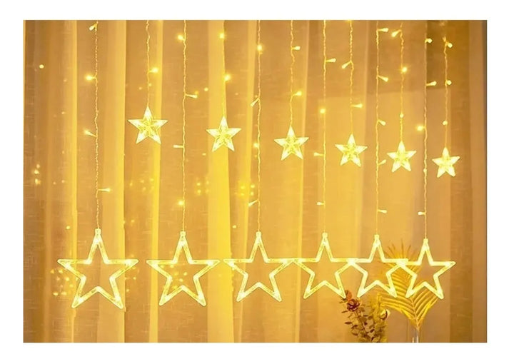 Instalación Punta Estrellas Cortina Luces Led Navideña 6m