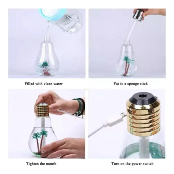 Humificador Difusor Aroma Ambientador Bombillo - Blanco