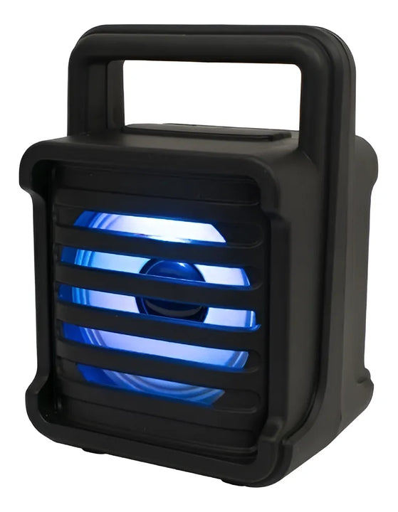 Kit 5 Mini Bocina 3 Pulgadas Bluetooth Luz Led Usb Gts-1363 Color Negro