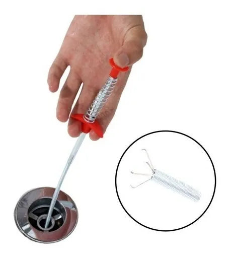 Sonda Destapa Cañerías 87cm Para Desagües, Lavamanos Baños