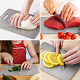 Set X3 Tabla De Picar Para Cocina En Acero Inoxidable 304 Plateado