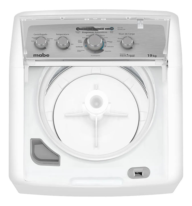 Lavadora Automática Agitador 19kg Blanca Mabe Lma79114vbab0