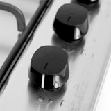 Estufa De Empotrar A Gas 4 Puestos Acero Inoxidable 58.5cm Plateado