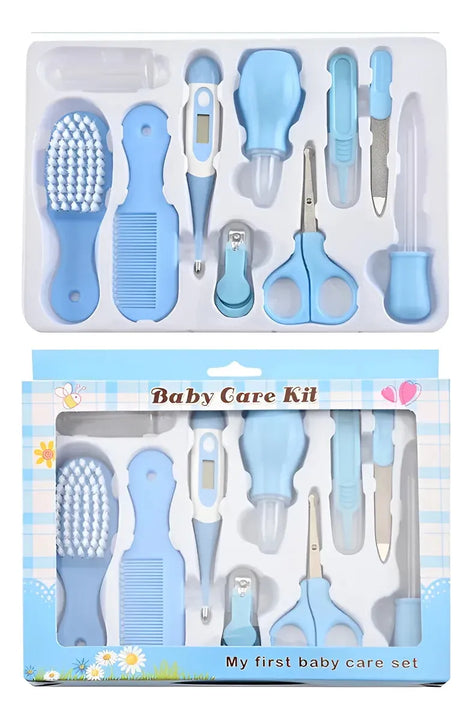 Kit Para Bebe 10 Piezas Azul Claro