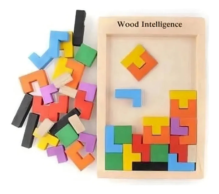 Cubeta Toys Tetris Juego Mesa Didactico Rompecabezas En Madera 40 Piezas
