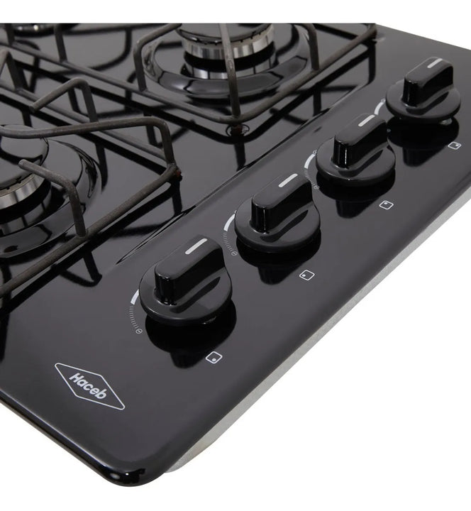 Estufa De Empotrar Esmaltada 60x43 Cm Gas Natural Haceb Color Negro