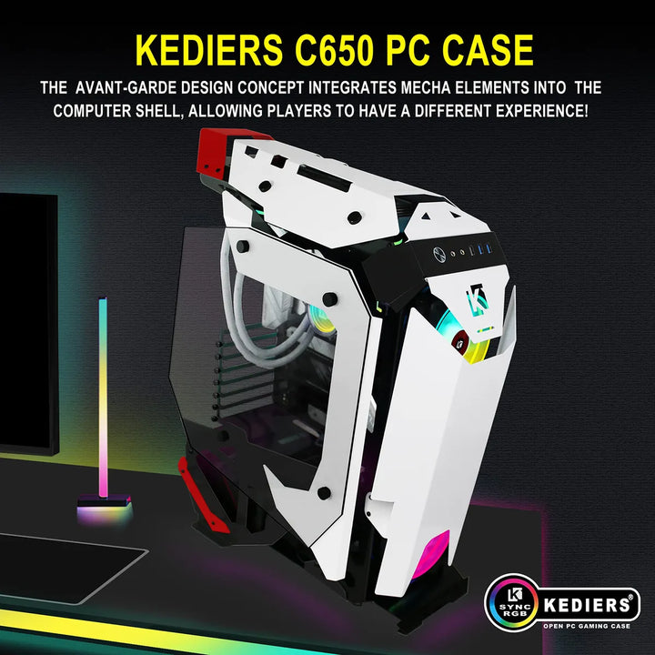Kediers C650 Mech Pc Case Atx Tower Gaming Computer Case Con