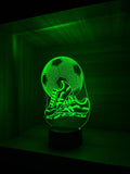 Lámpara Led Guayos Balón Fútbol Holograma Decoración Regalo - Negra