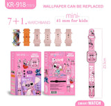 Combo Mini Reloj Para Niños Kr-918 7 En 1 Personajes - Según Disponibilidad