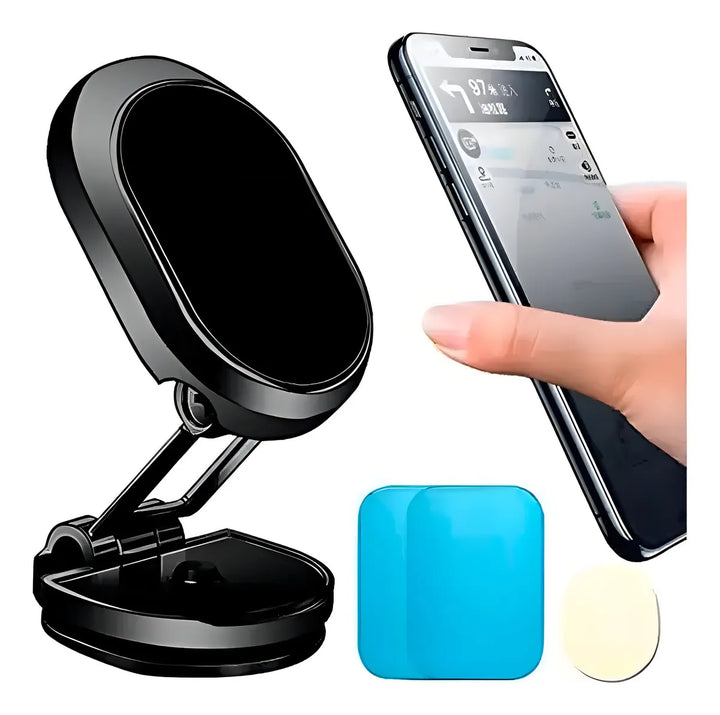 Soporte Magnético Imantado Para Celular De Auto 360° Color Gris Oscuro