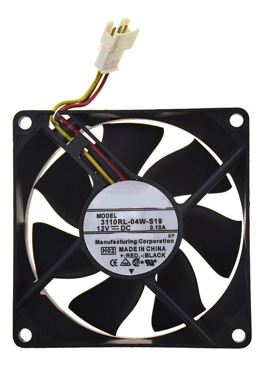 Ventilador De Refrigeración 8x8x2.5cm Brushless 12v 3 Cables