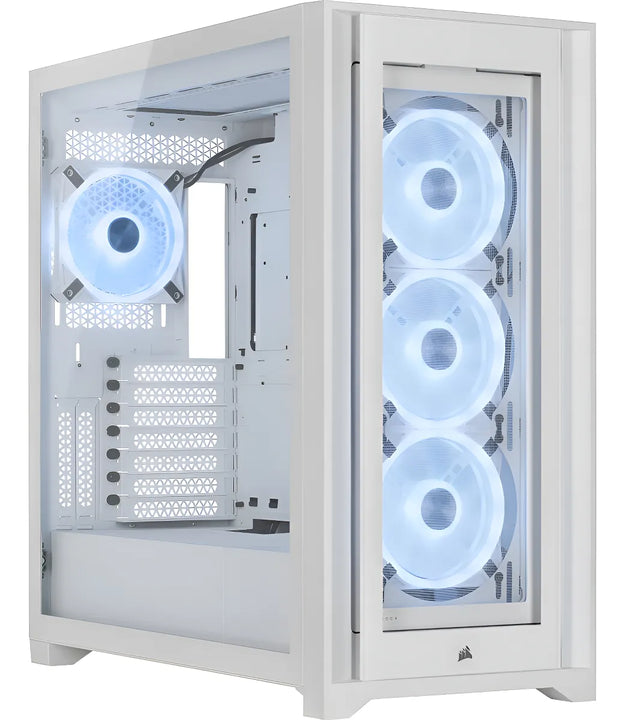 Caja Corsair 5000x Icue Rgb Ql Edition True White / Cc-90112 Blanco