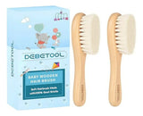 Cepillo De Pelo Para Bebé - Set De 2 Con Cerdas De Cabra Y M
