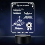 Lámpara De Noche Regalo Felicitaciones Grado Decoración Negro