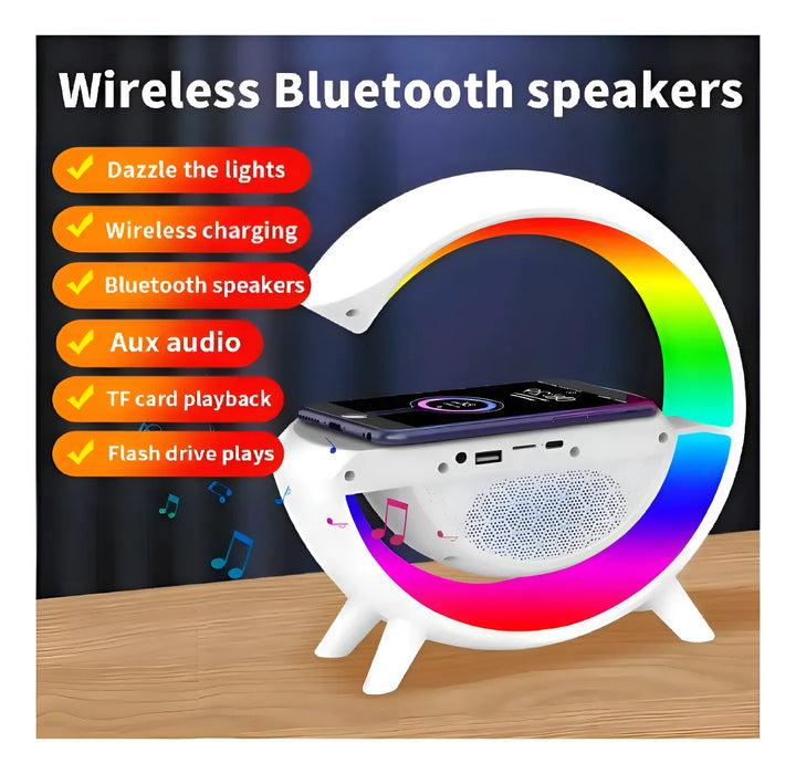 Parlante BT 3401 portátil con bluetooth blanca