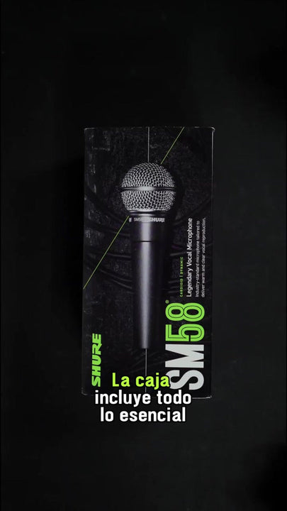Micrófono Shure SM SM58-LC Dinámico Cardioide color gris oscuro y plateado