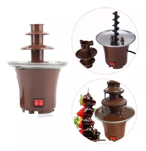 Mini Fuente De Chocolate 3 Niveles Eléctrica Acero