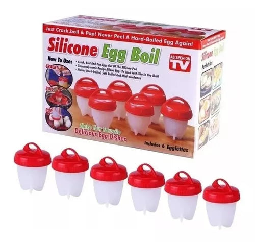 Moldes Cocinar Hervir Huevos Silicone Egg Boil X6 Unidades