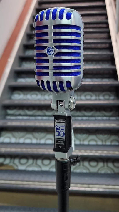 Micrófono Unidyne Shure Super 55 Color Cromado/Azul