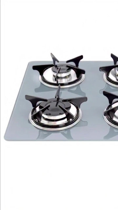 Estufa De Empotrar Vidrio Templado 62x52cm Gas Natural 6583 Color Gris