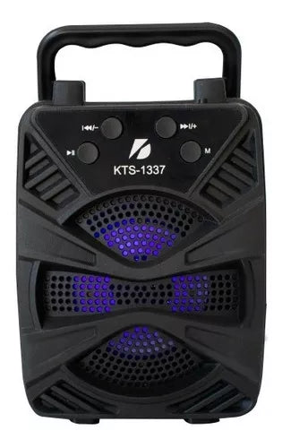 Parlante Pequeño Inalámbrico Bluetooth Kts-1337 Color Negro