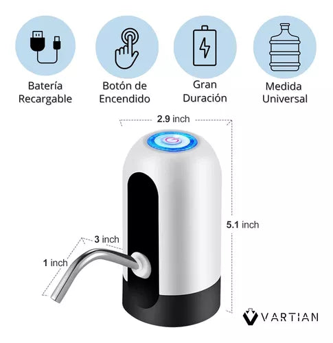 Dispensador De Agua Para Botellón Manual Recargable Eco