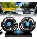 Ventilador Para Auto Doble 360° Giratorio