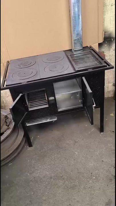 Estufa Leña Portatil Negro