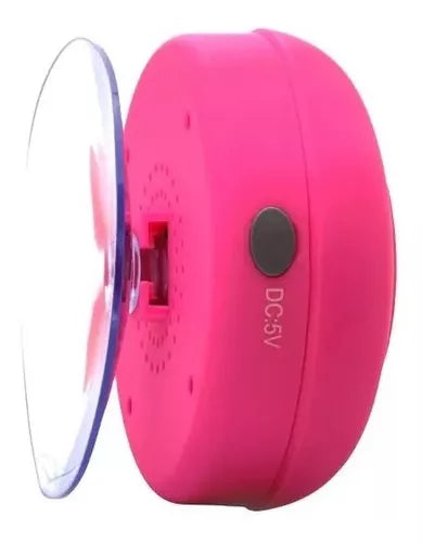 Parlante Alta Voz Recargable Ducha Bluetooth Resiste Agua Color Fucsia