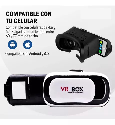 Gafas De Realidad Virtual 3d Vr Box + Control Bluetooth