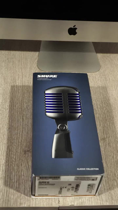 Micrófono Unidyne Shure Super 55 Color Cromado/Azul