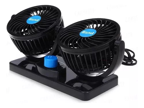 Ventilador Para Auto Doble 360° Giratorio