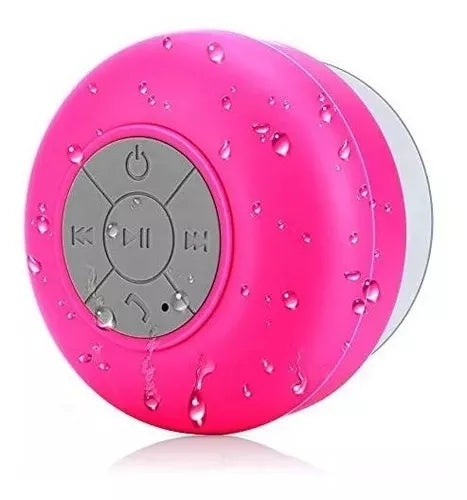 Parlante Alta Voz Recargable Ducha Bluetooth Resiste Agua Color Fucsia