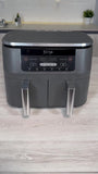 Freidora De Aire Ninja 7.6 Litros 2 Canastas Airfryer 2022 Gris Oscuro